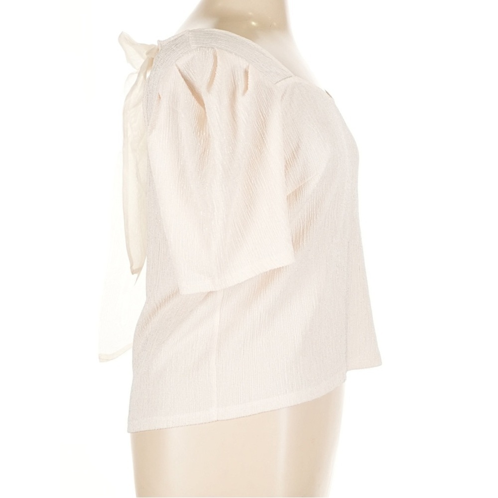 Anthropologie Sunday In Brooklyn Bow Back Blouse Ivory Women’s XL - Picture 4 of 7